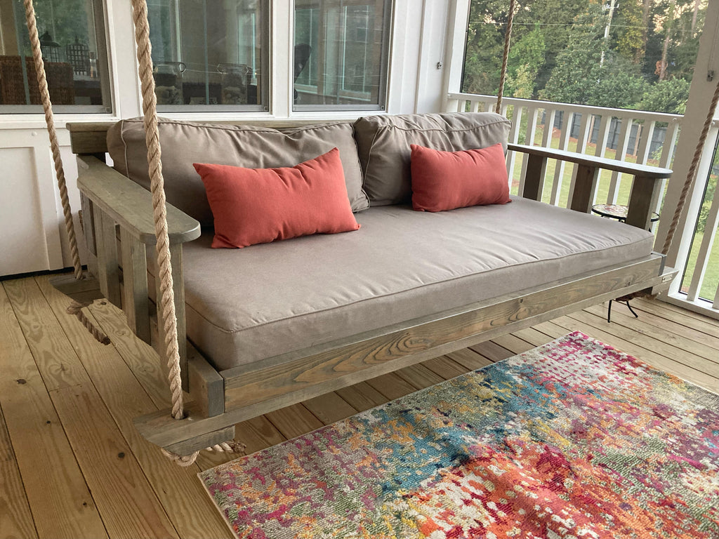 Full size porch on sale swing bed